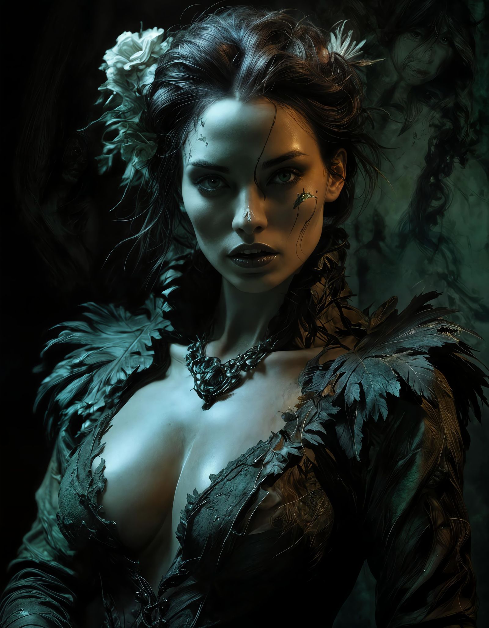 Dark Portrait of a Taxidermist in Realist Style