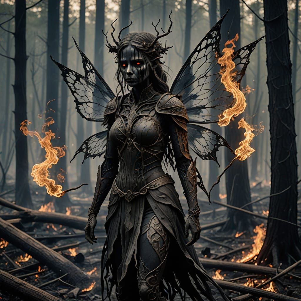 Ash Fairy in Charred Forest