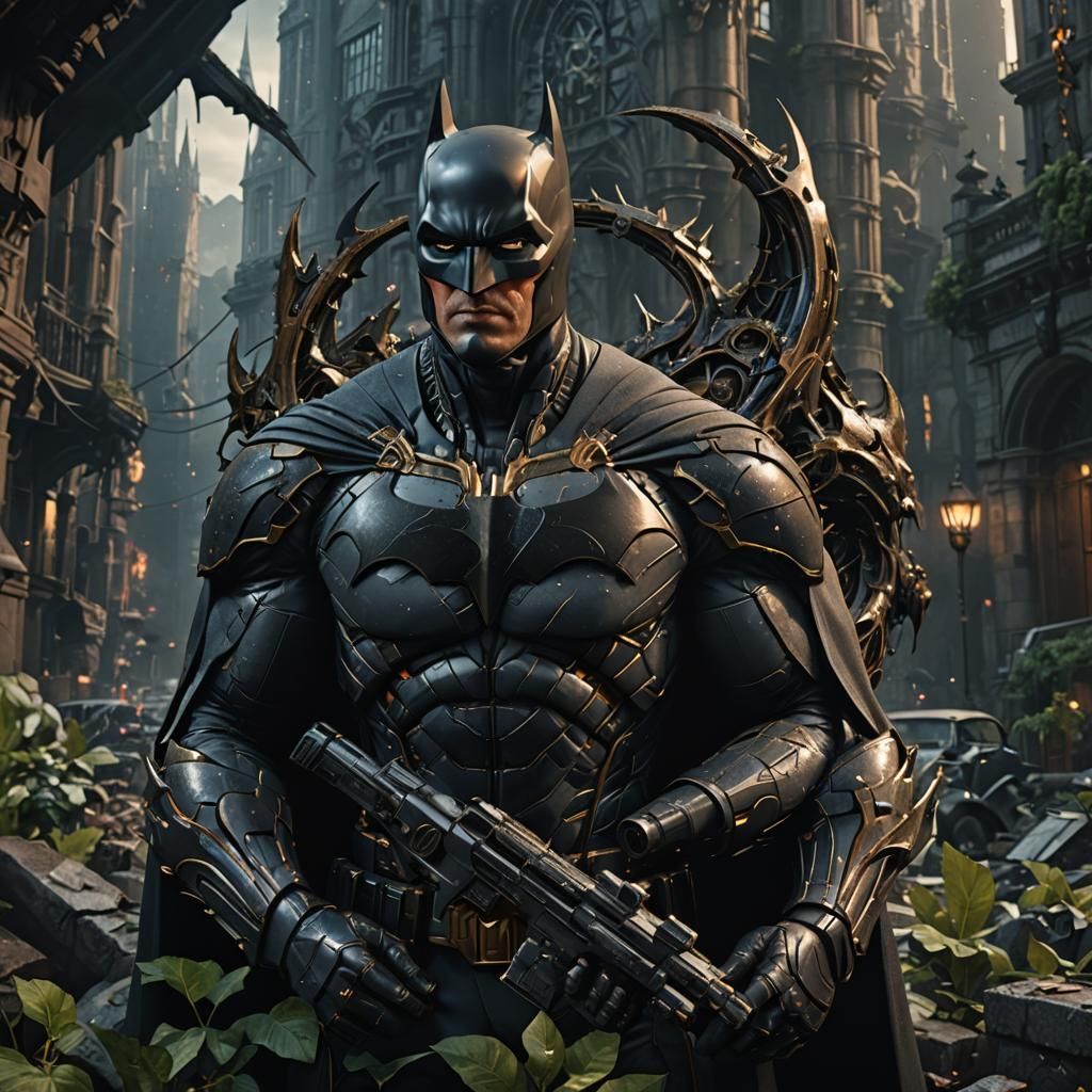 Detailed Matte Painting of Bruce Wayne in 8K