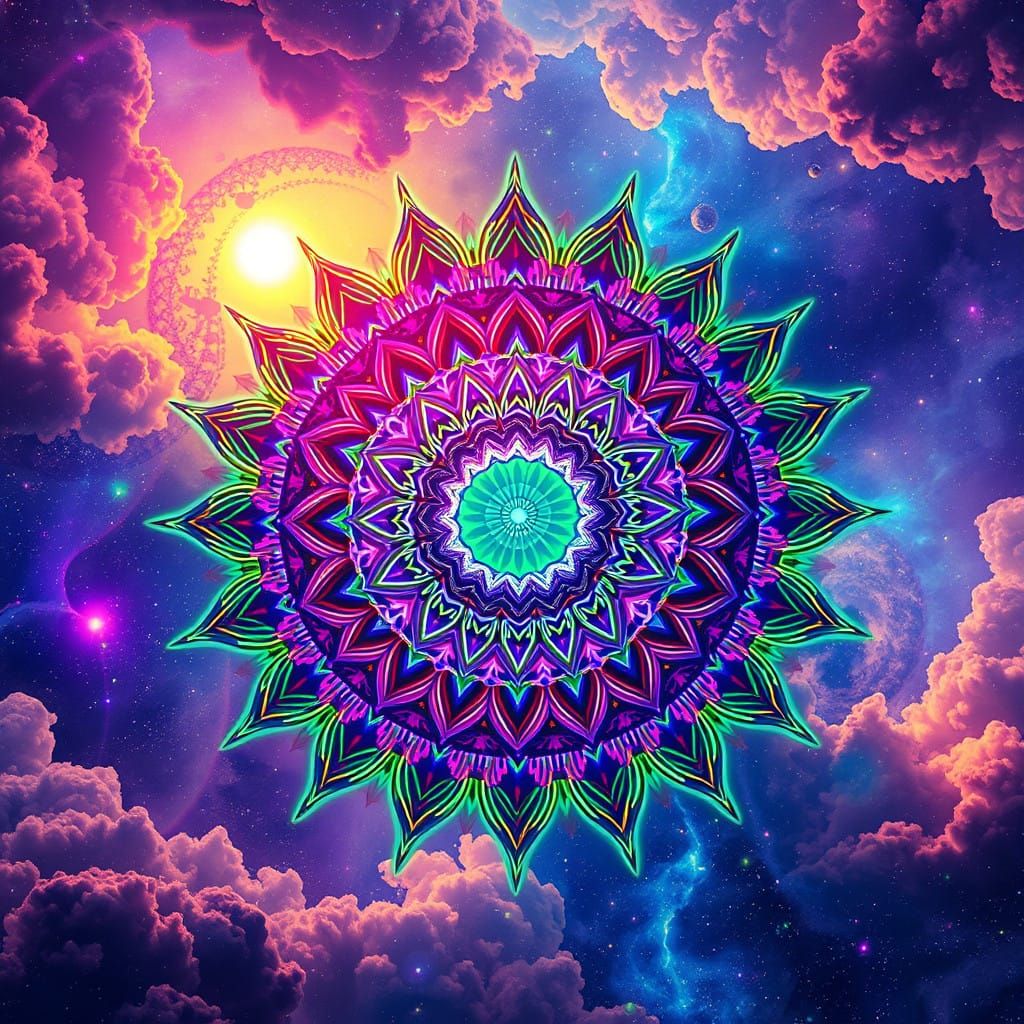 Cosmic Mandalas: Vibrant Patterns in Balance