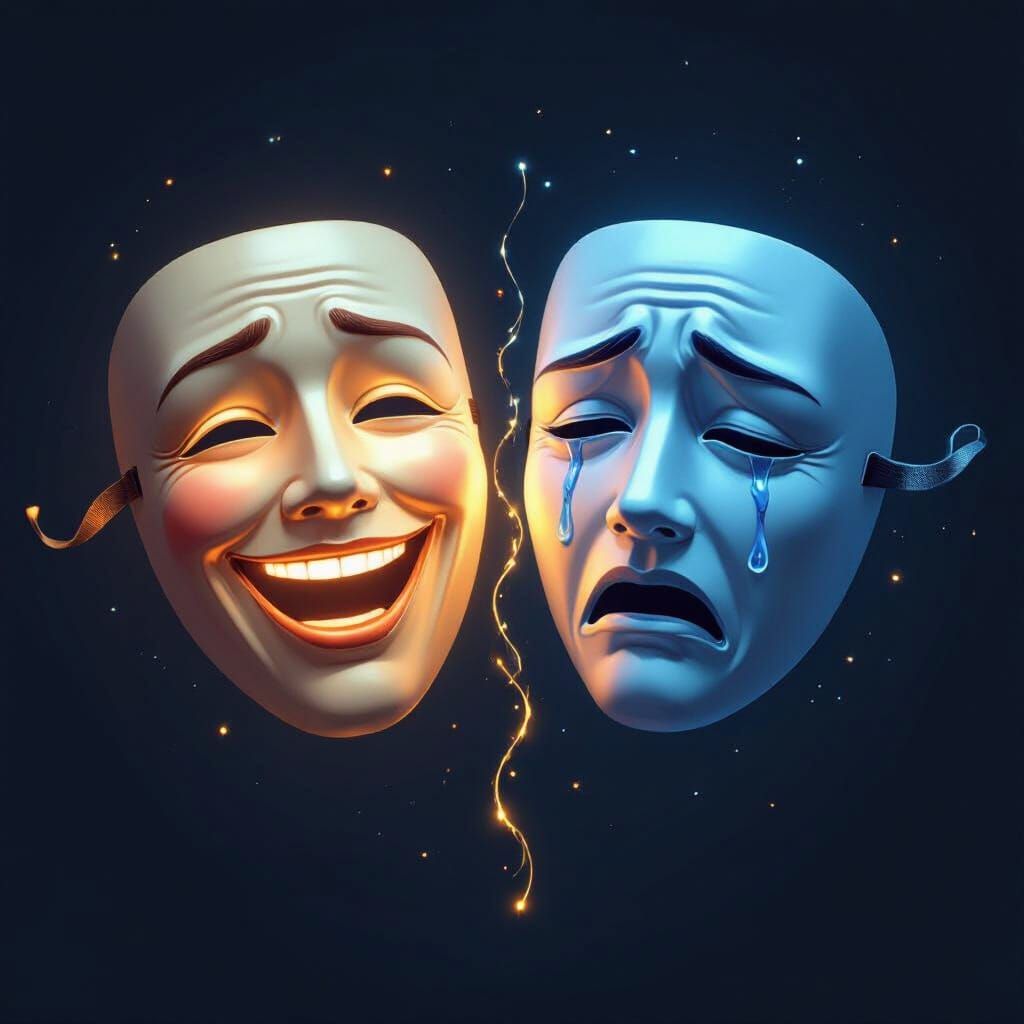 Two-Faced Mask of Comedy and Tragedy in Void