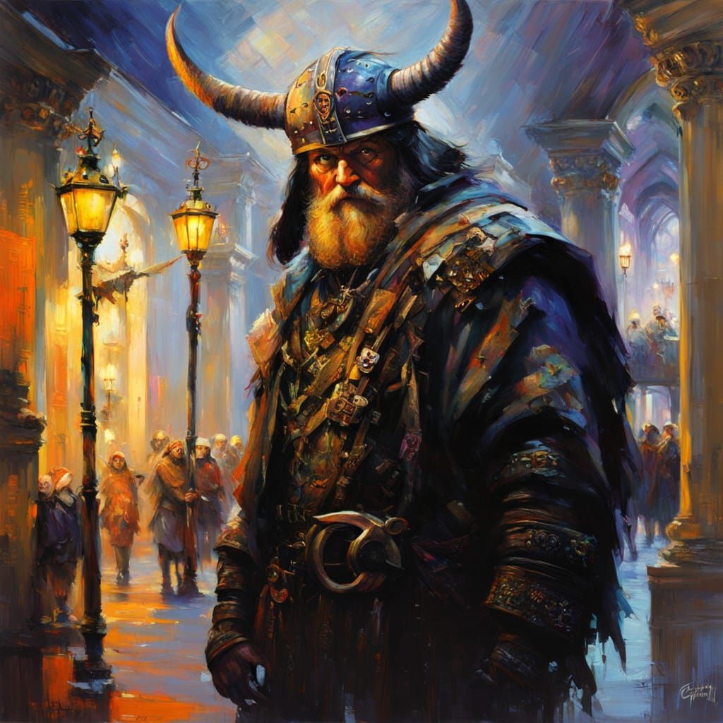 Viking in Urban Landscape