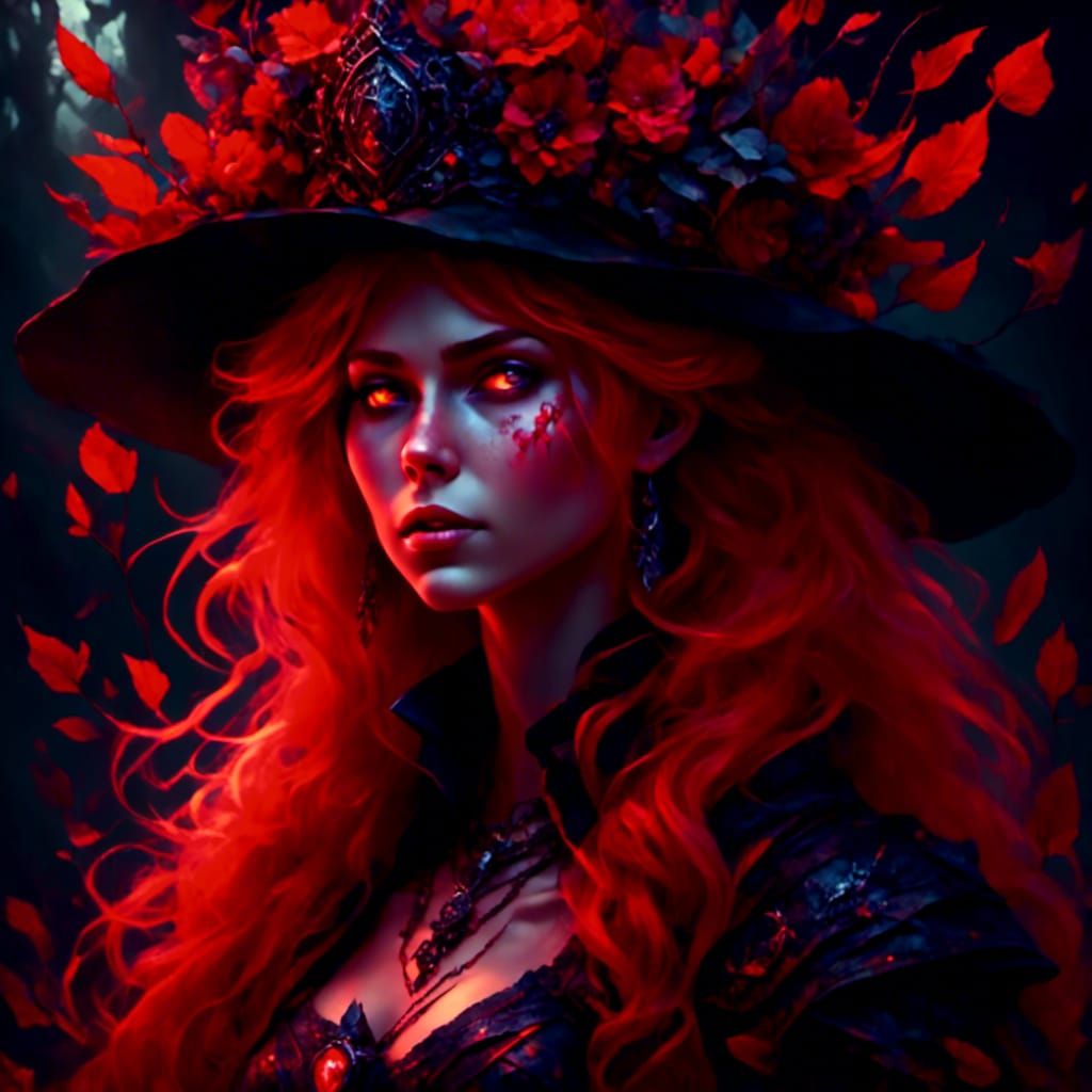 Beautiful Redhead Portrait in Hyperdetailed Style