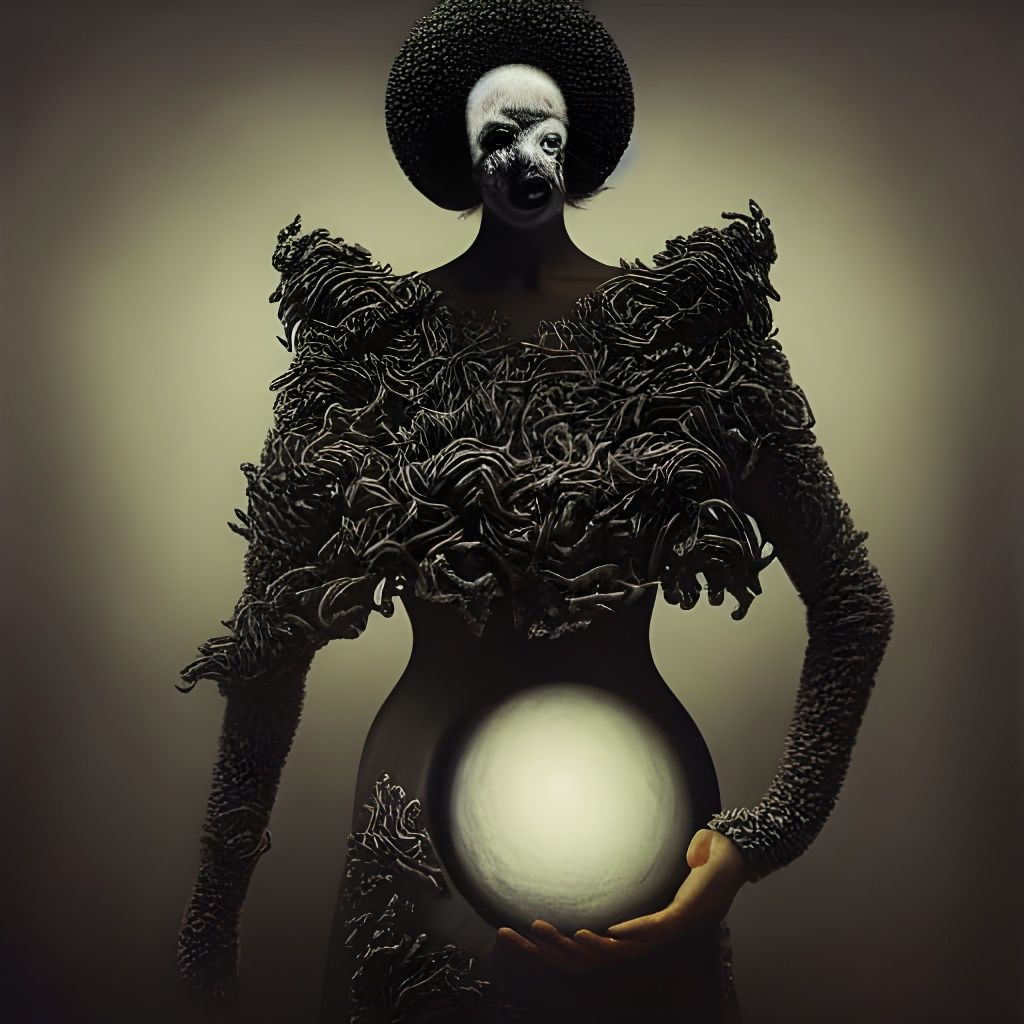 Surreal Madness: A Hallucinatory Oil Painting