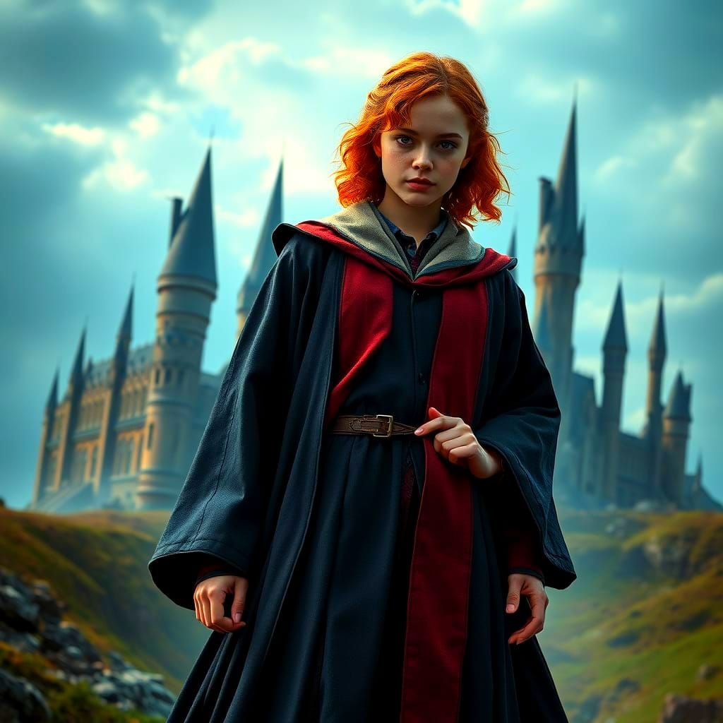 Epic Cinematic Digital Painting of Hermione Granger