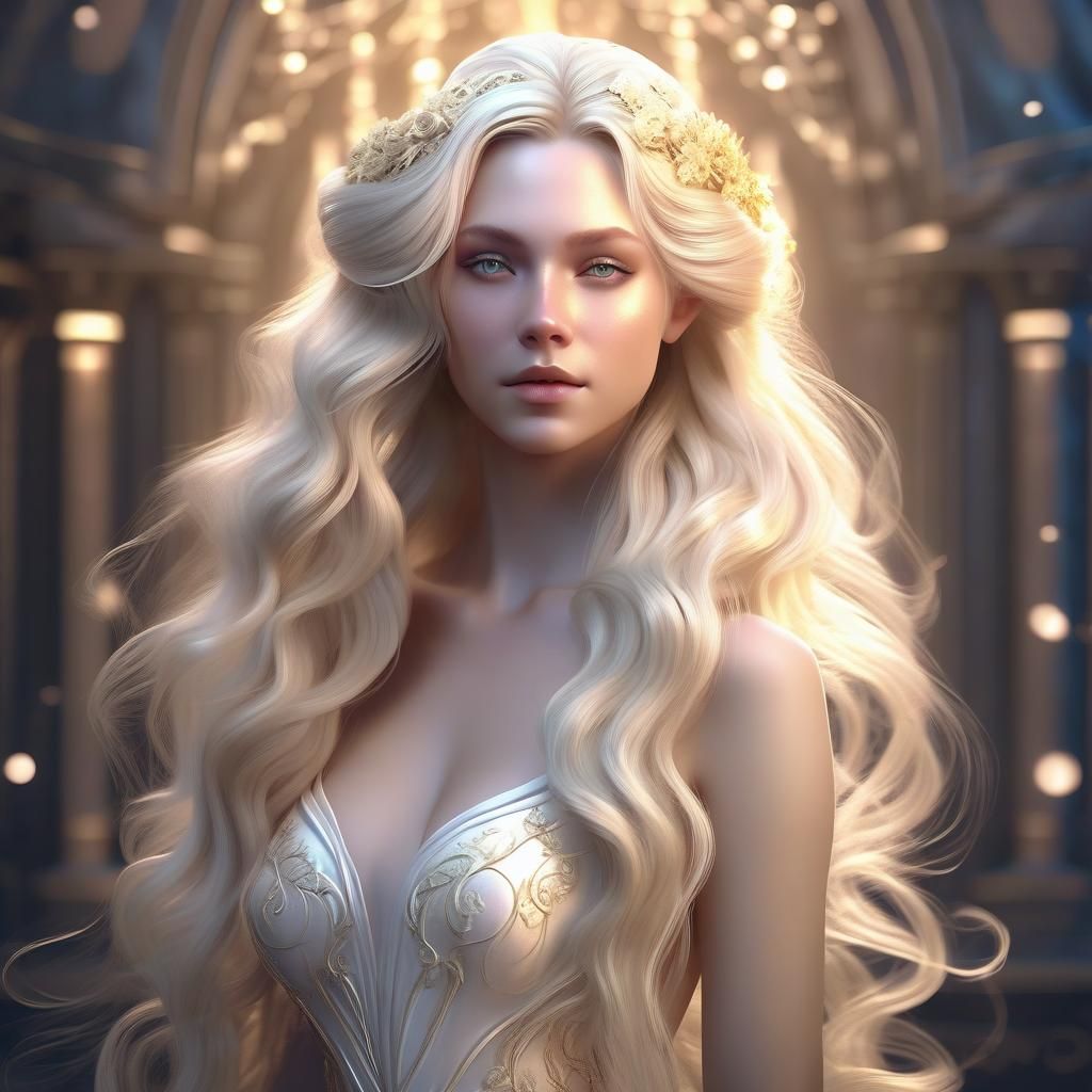 Mystical Princess Persephone with Golden Atmosphere