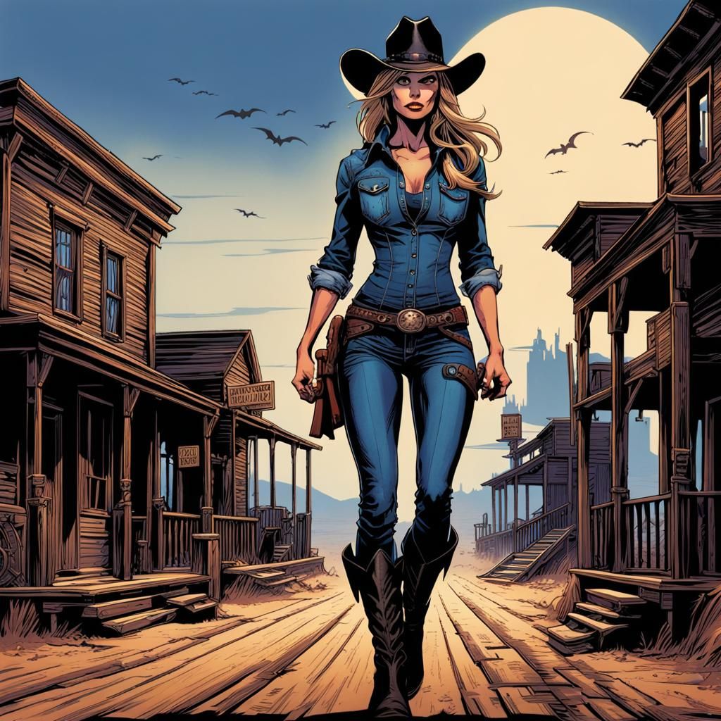 Buffy Summers in Western Vampire Town, Comic Art