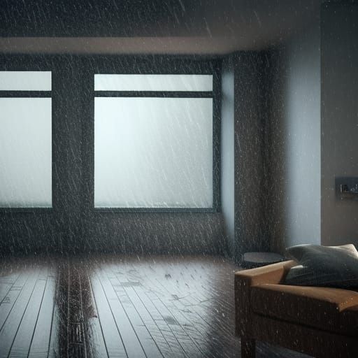 Dramatic Thunderstorm Window View in Unreal Engine