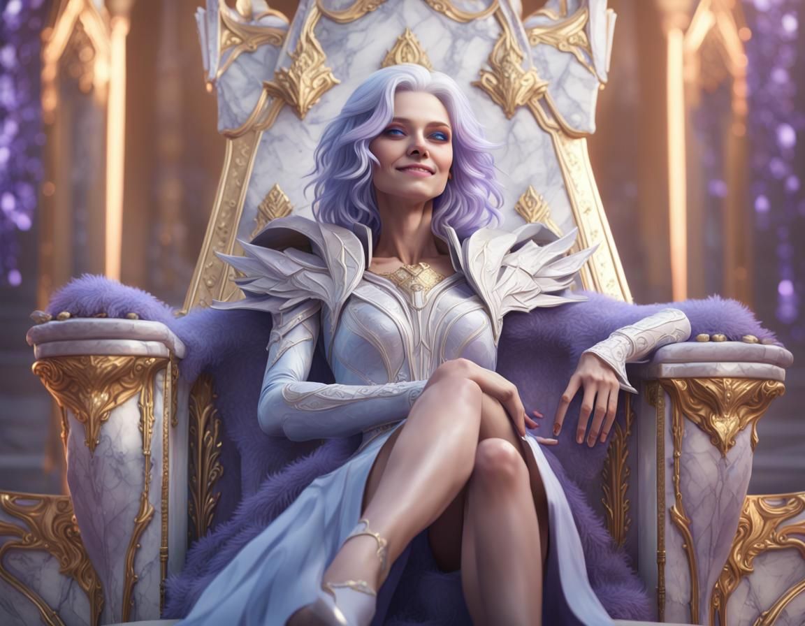 Mara Sov Smiling on Her Marble Throne