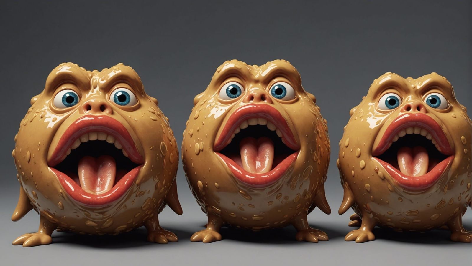 Grossly Exaggerated Cartoon Drooling Slobs