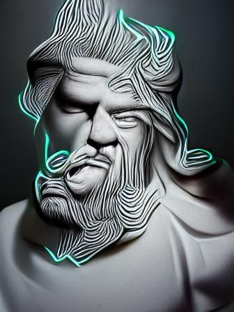 Zeus, King of the Gods, Digital Art