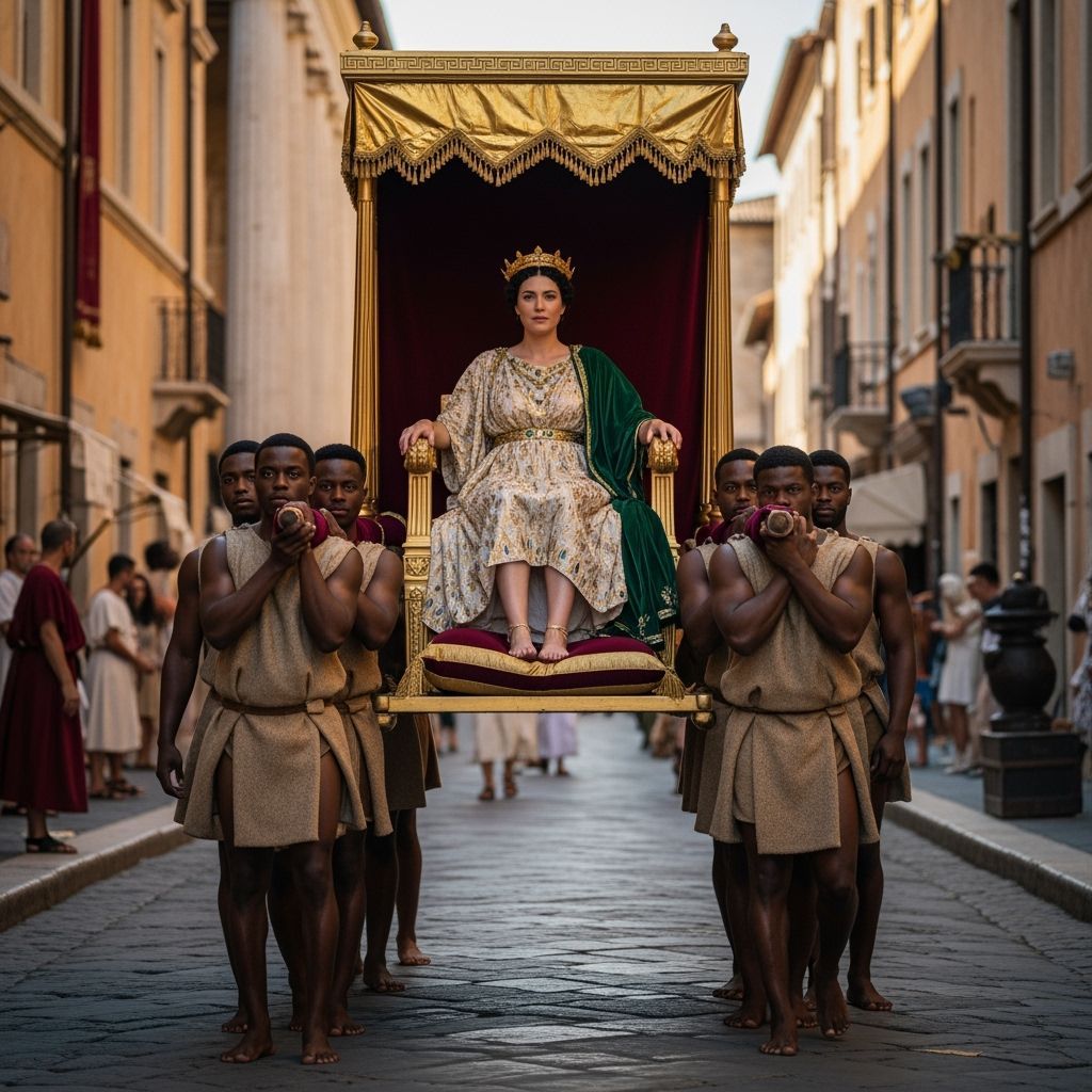 Empress Messalina on Litter in Ancient Rome