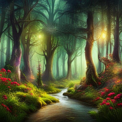 Enchanted Forest Scene