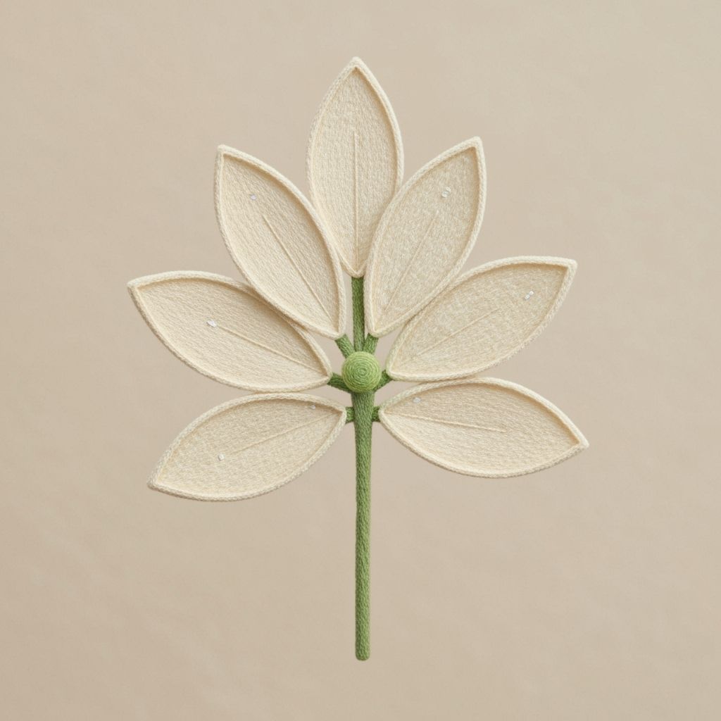 Felt Flower with Cream Petals