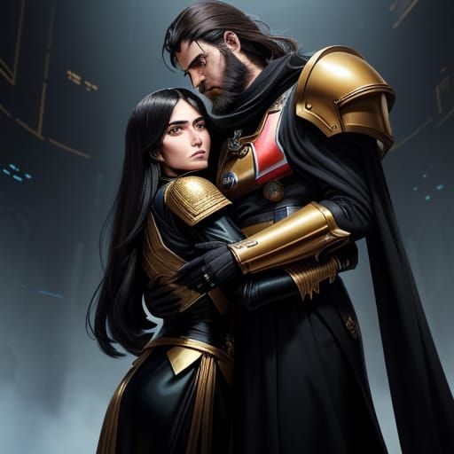 Sci-Fi Embrace on a Space Station