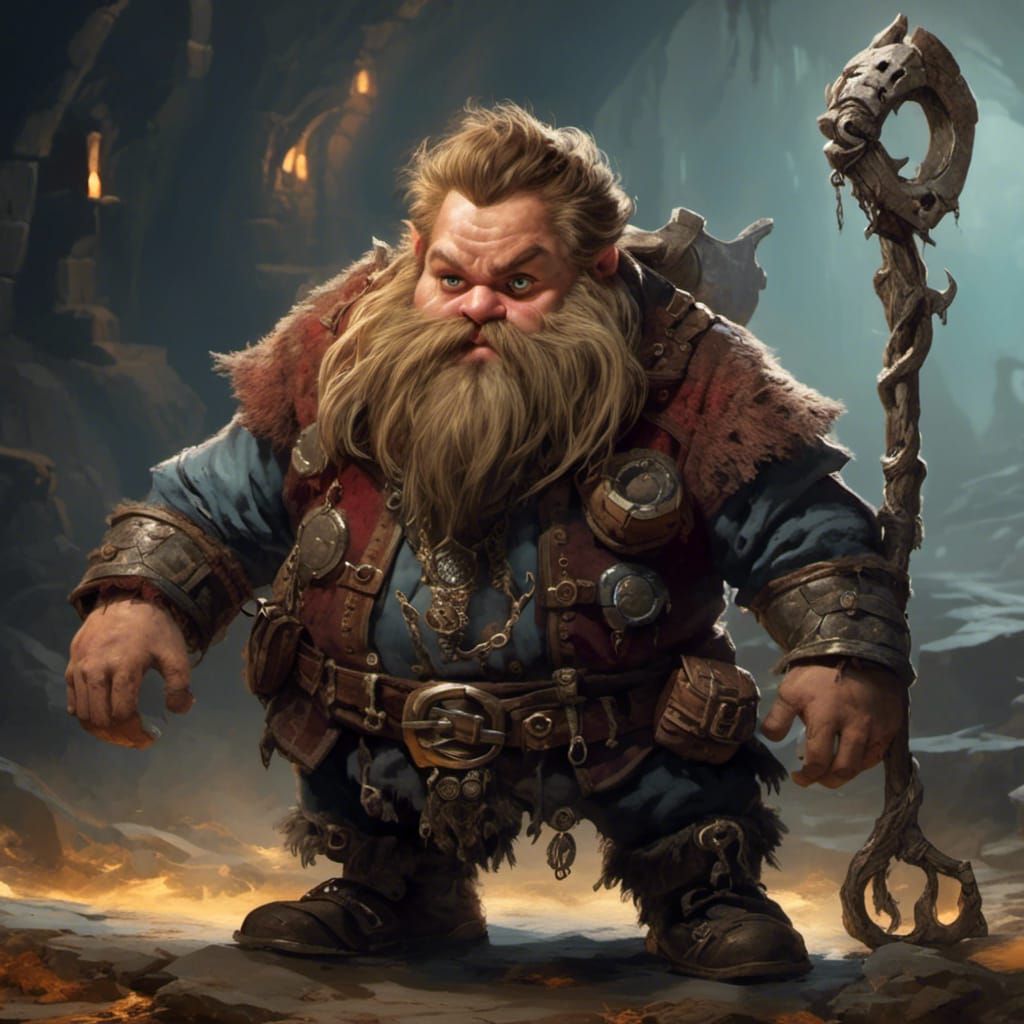 Haunted Young Dwarf with Sunken Eyes