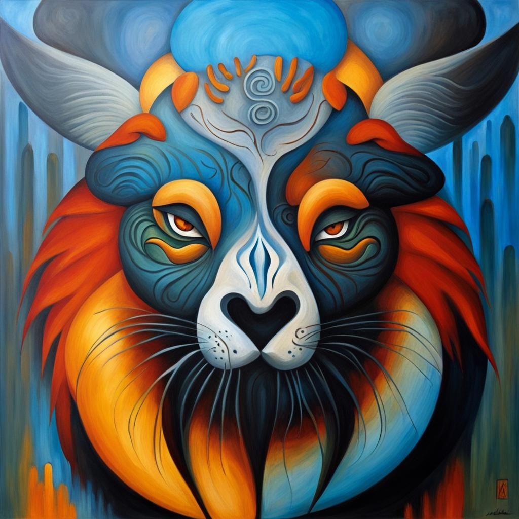 Art Nouveau Painting of a Grieving Woman