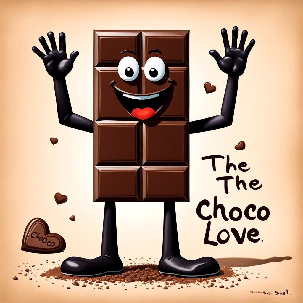 Smiling Hershey Bar with "Choco Love" Message