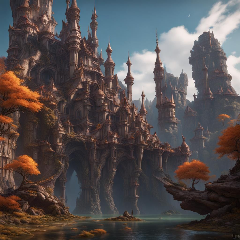Detailed Matte Painting of a Fantastical Form