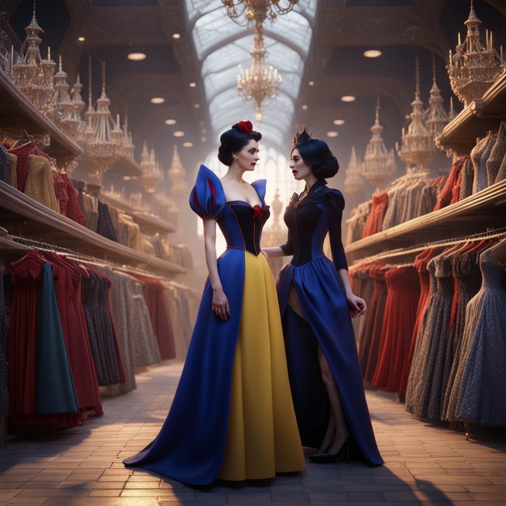 Snow White and Evil Queen Dress Shopping