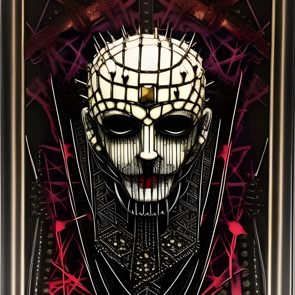 Hellraiser Pinhead in Art Nouveau Horror Style