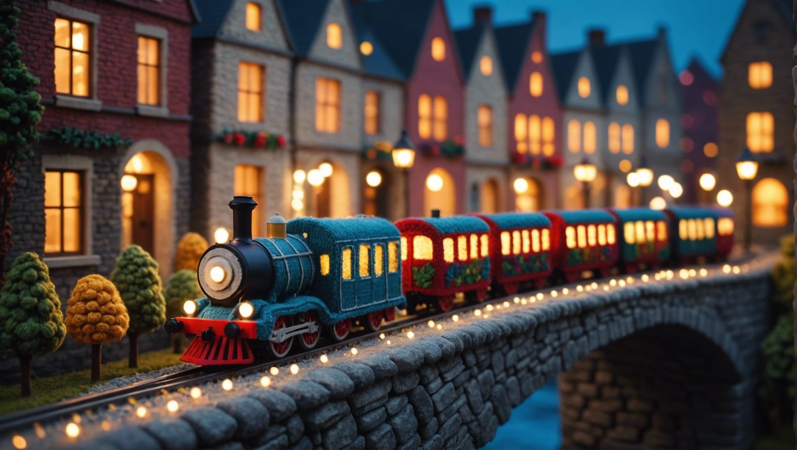 Knitted City: A Floral Felt Train Adventure