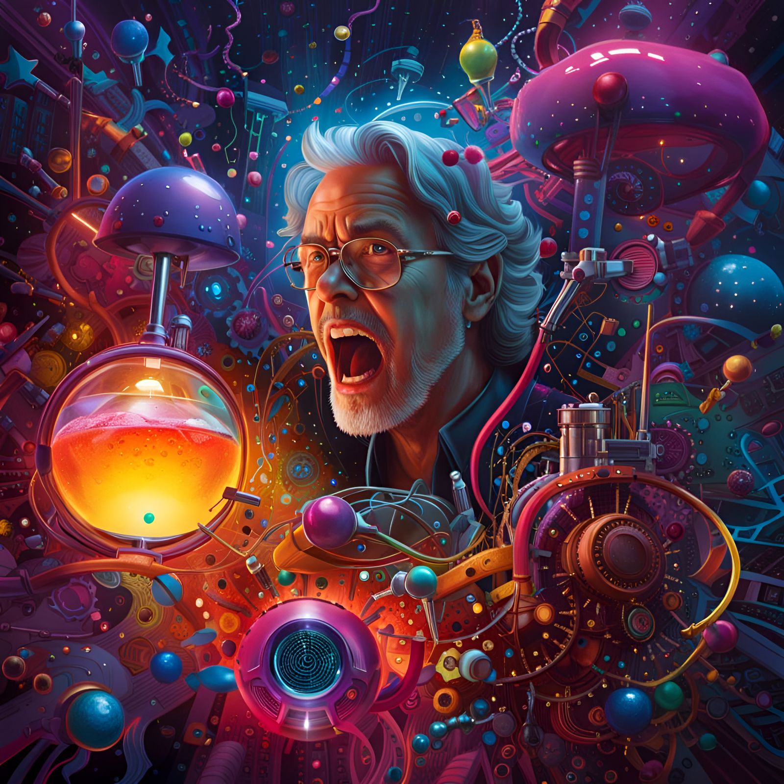 Dr. Slurpovich's Quantum Computer Overload: Hyperrealistic A...