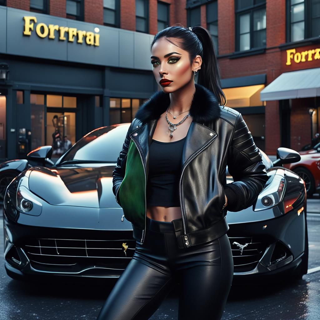 Teenage Girl in New York, Dark Fantasy Concept Art