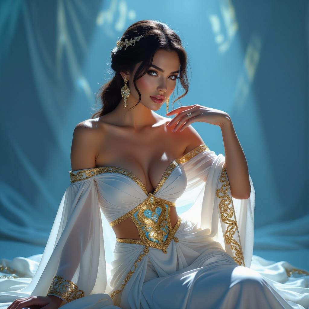 Goddess of Love in Futuristic Digital Art