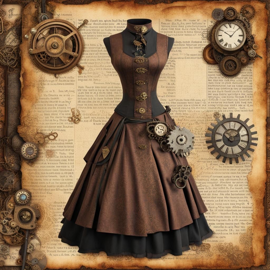 Steampunk, ictorian Retro Fashion, Women Dress, Costume, DIY...