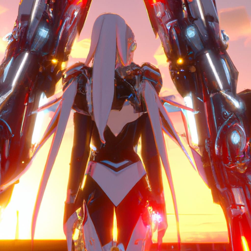 Darling In The Franxx Apus Truth Mecha in Solarpunk Style