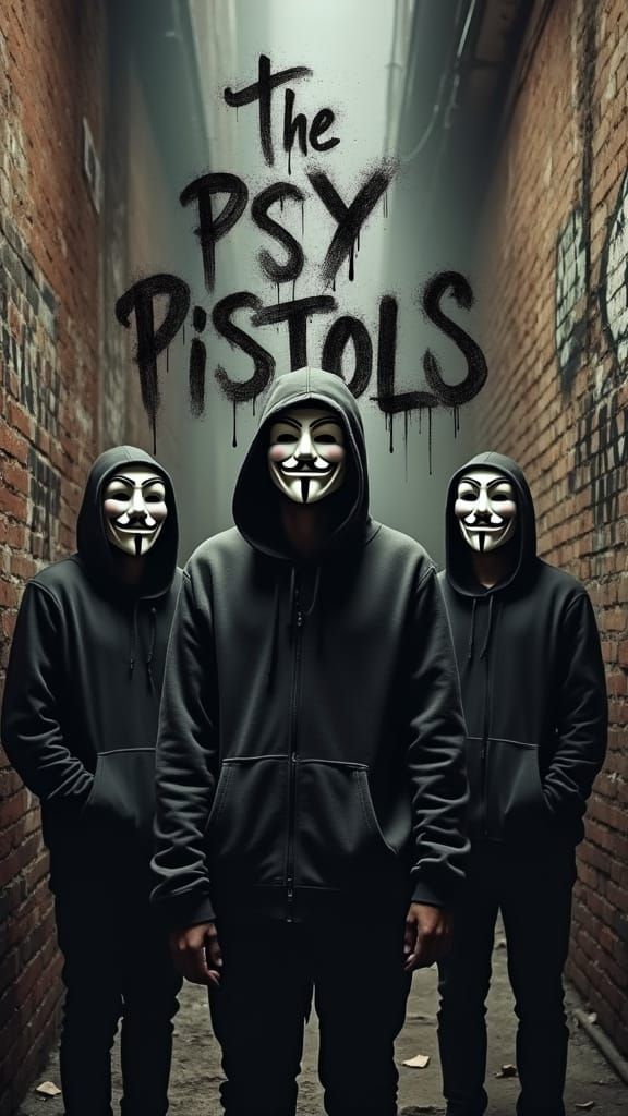 Dark Figures in Gritty Urban Alleyway