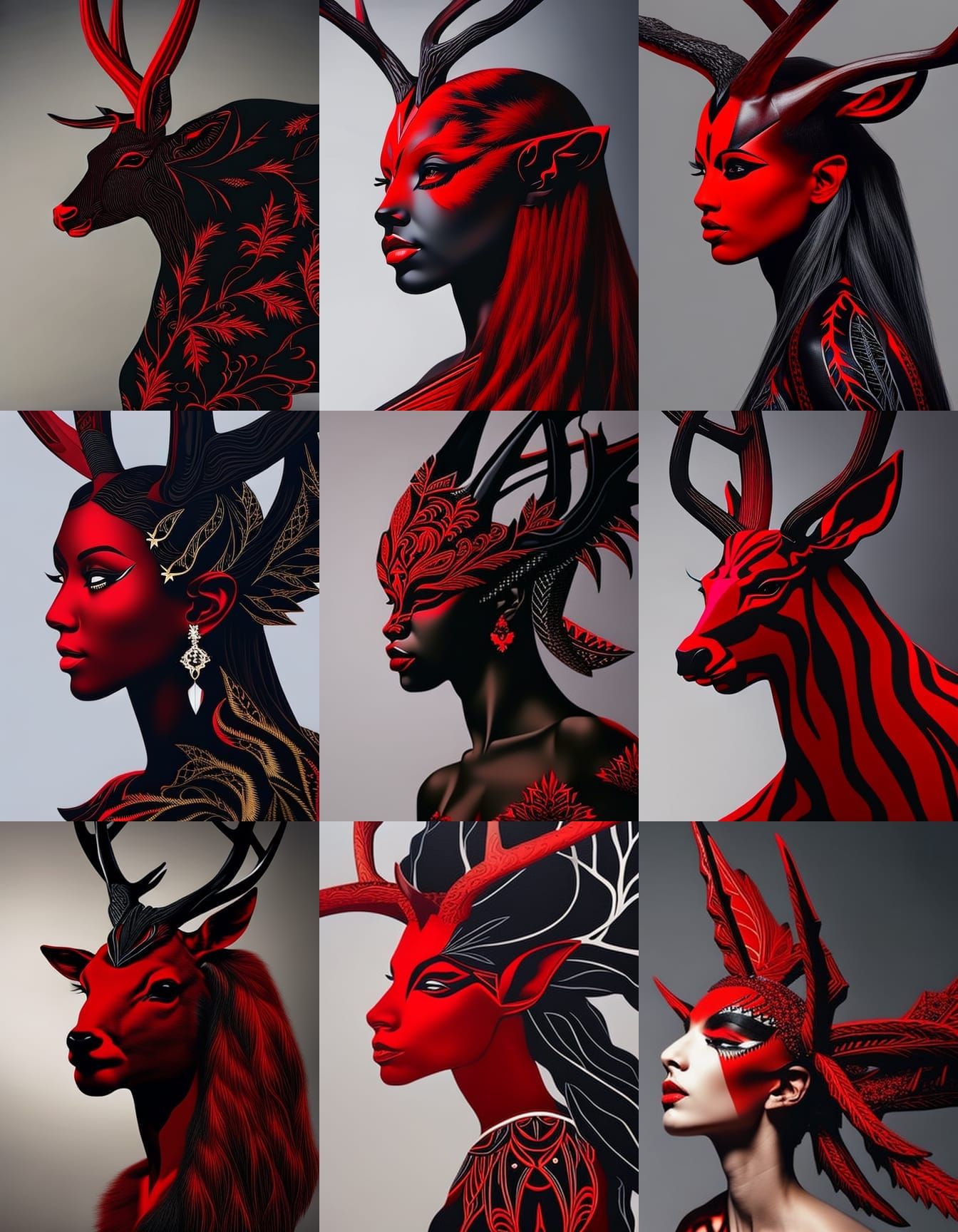 Dramatic Faun Hybrid in Hyperrealistic Style