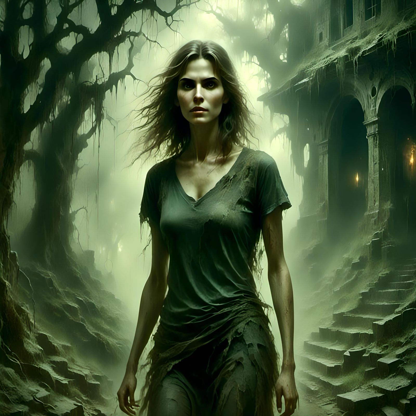 Woman in Gray T-Shirt Smiling Outdoors