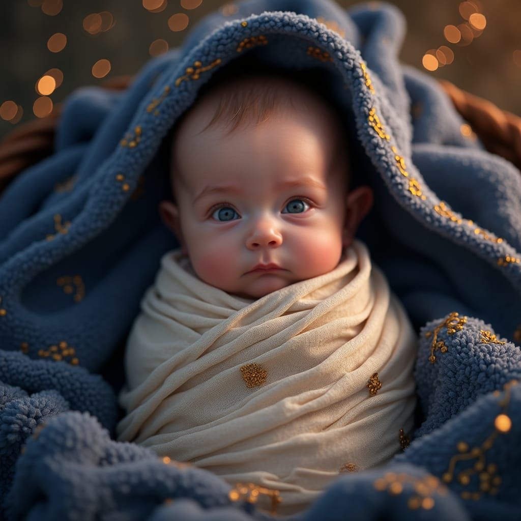 Innocent Baby in Fantasy Art Style