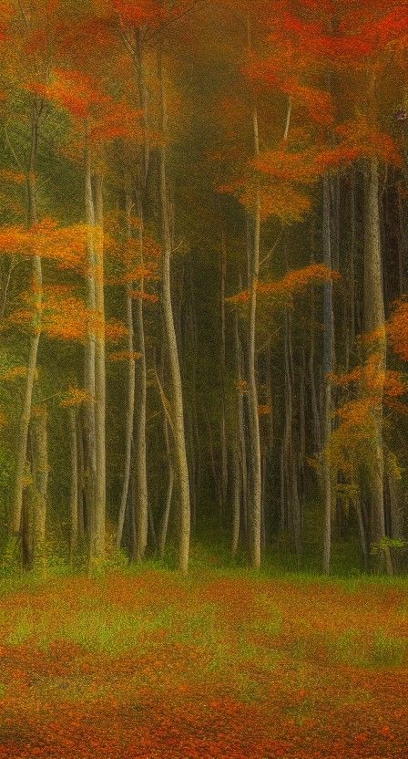 Mobile vertical (9:16) a natural autumn forest