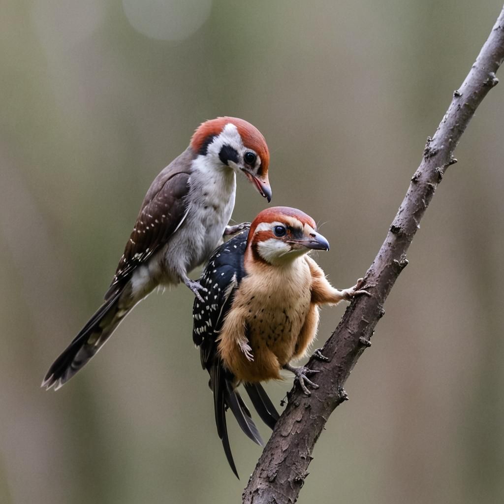 Weasel Rides Woodpecker: Wildlife Photography