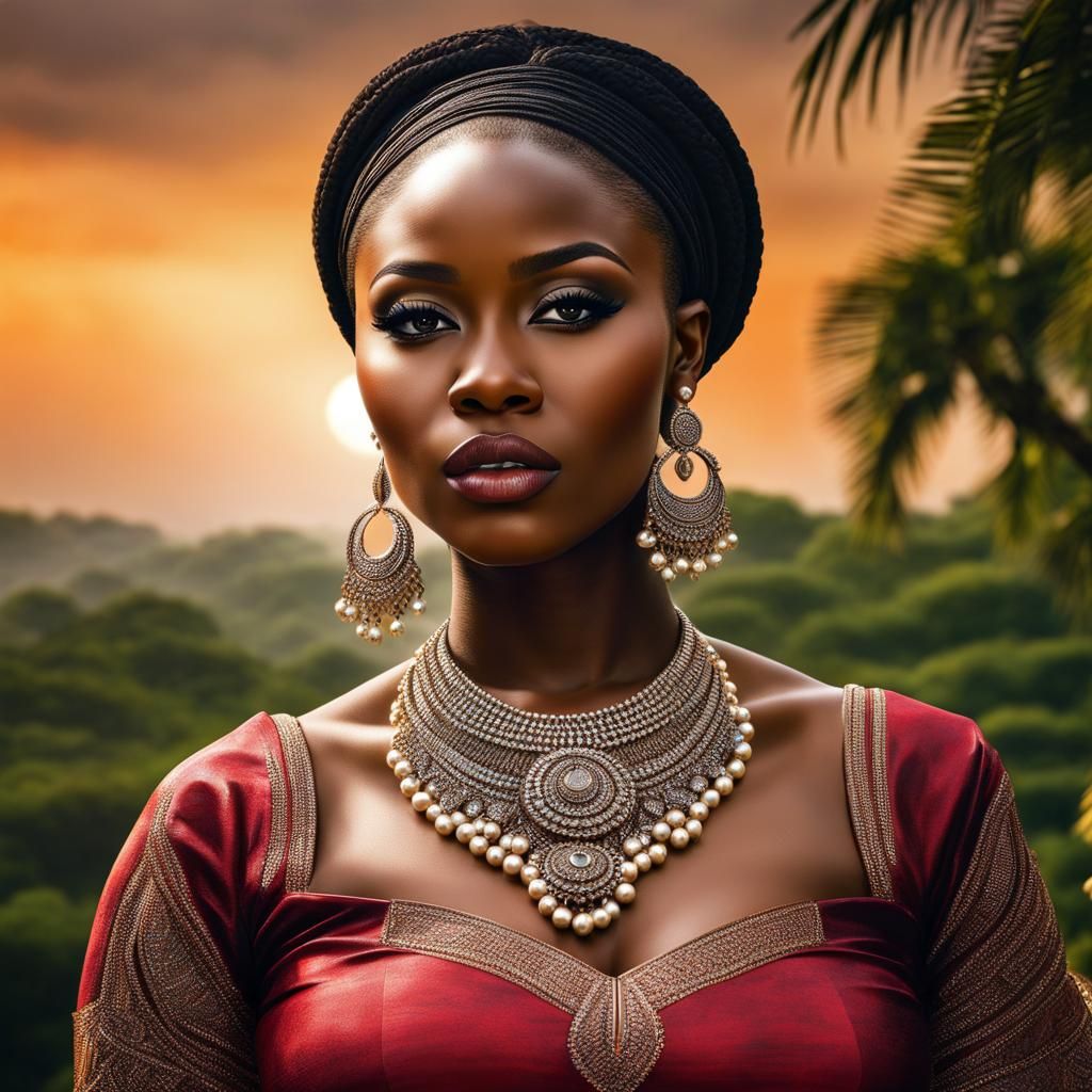 nigerian woman, glowing skin