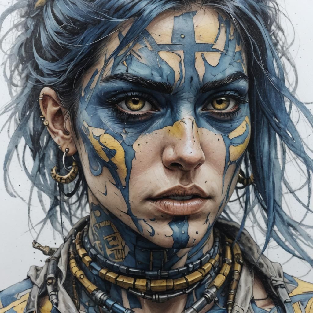 Angry Tattooed Girl: Precisionism Cel-Shaded Infinity