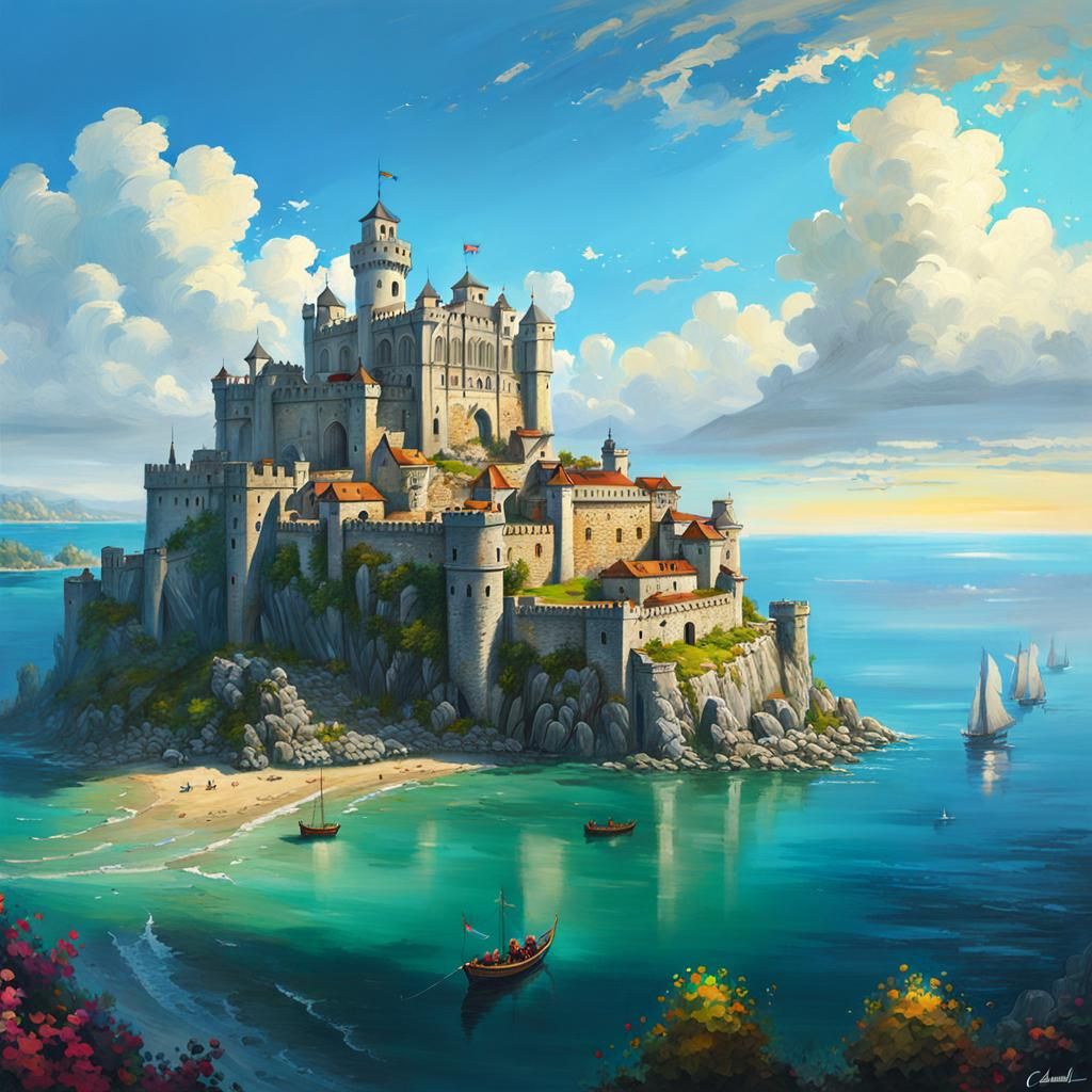 Whispers of the Waves: A Majestic Middle Age Citadel by the ...