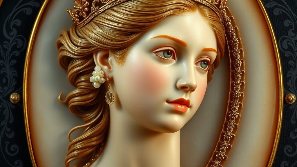Ethereal Young Princess in Regal Splendor