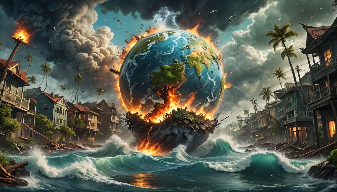 Environmental Disaster Concept Art: A World Divided