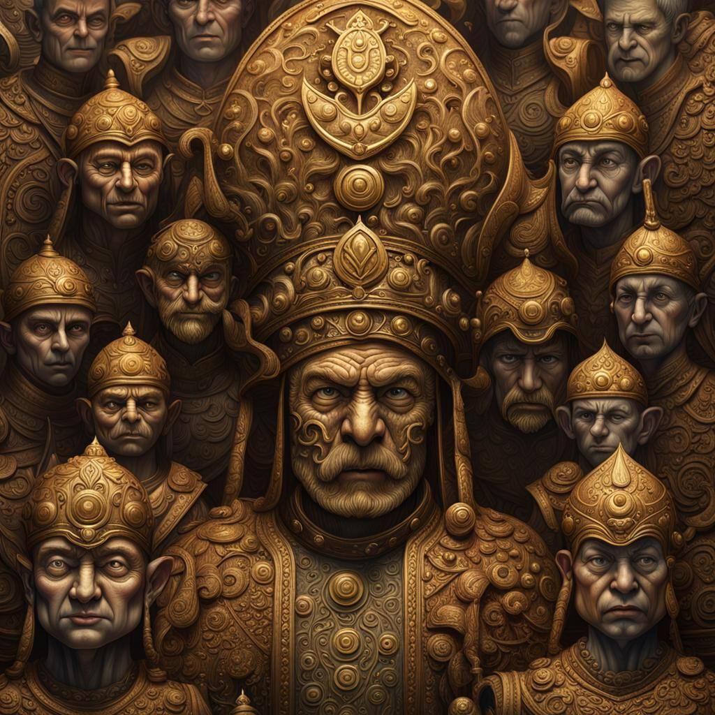 Strange Looking people. In a Kings Court by Naoto Hattori