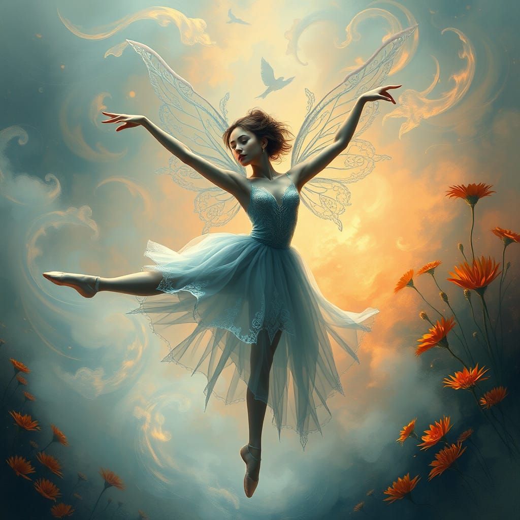 Ethereal Ballerina in Majestic Splits