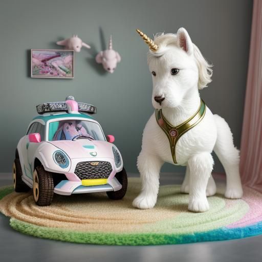 Charming Kids' Bedroom with Toys in Splash Art Style