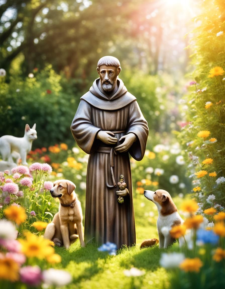 Saint Francis in a Garden of Pets