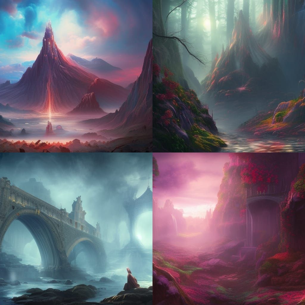 Detailed Matte Painting of Sorrow and Longing