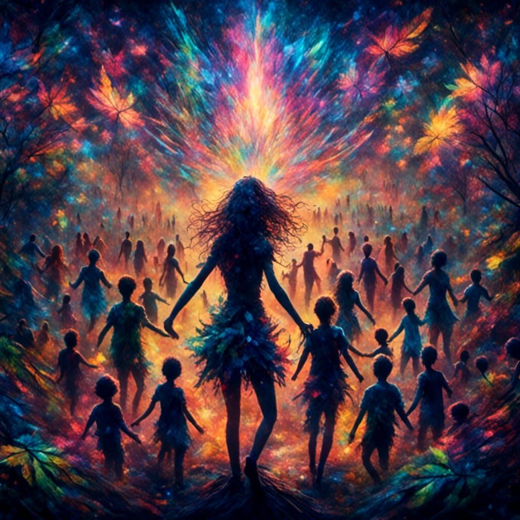 Neon Rave in the Woods, Astral Illustration