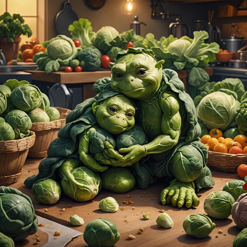 Brussels Sprouts in Love: A Kitchen Still Life