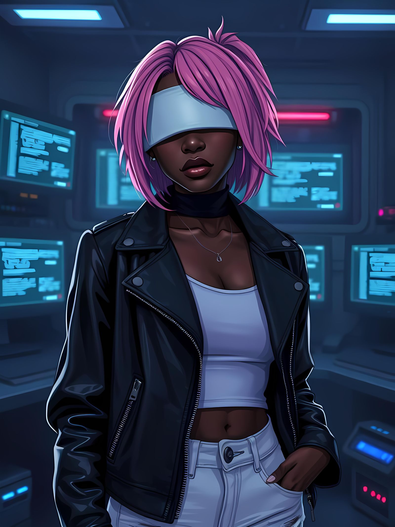 Ebony Beauty in Nier: Automata-Inspired Streamer Room